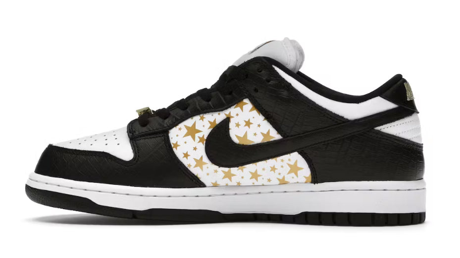 SB Dunk Low Stars White Black