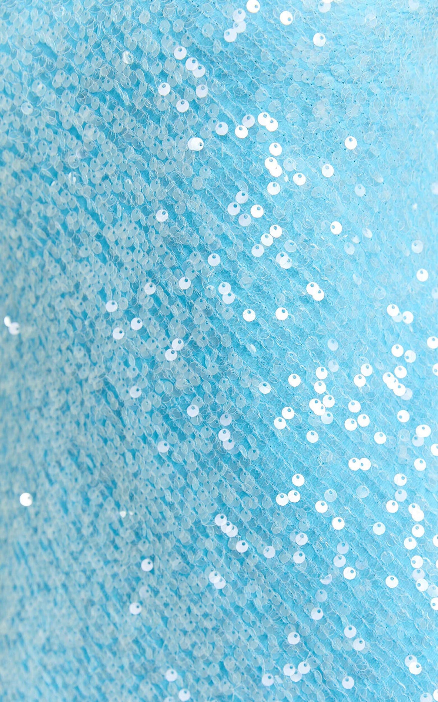 Bertina Mini Dress - Sequin Scoop Neck Low Back Dress in Blue