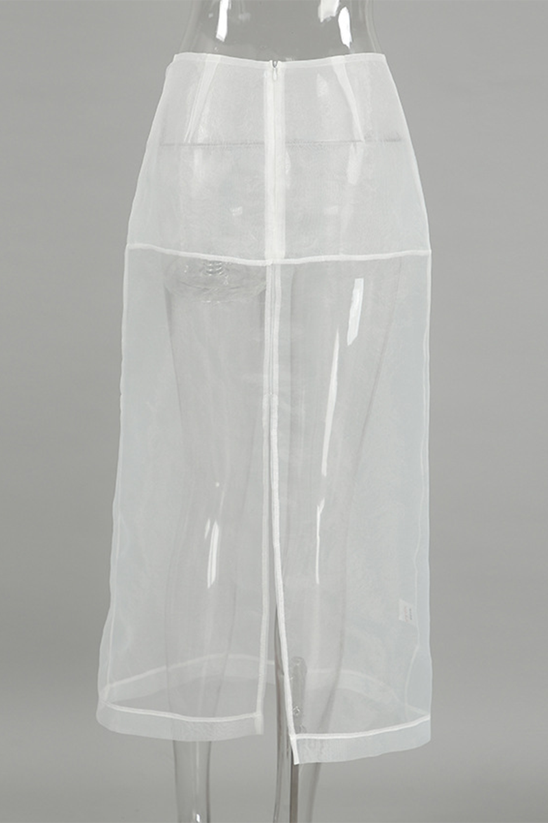 Sexy See-Through Zipper High Waist Type A Bottoms