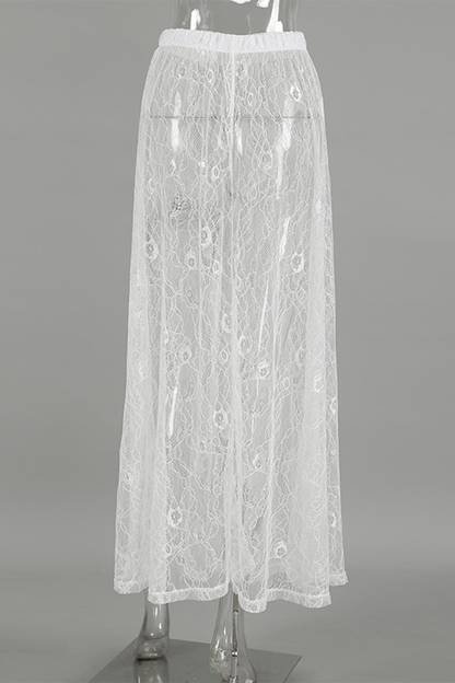 Sexy Lace Hollow Out Loose High Waist Type A Bottoms