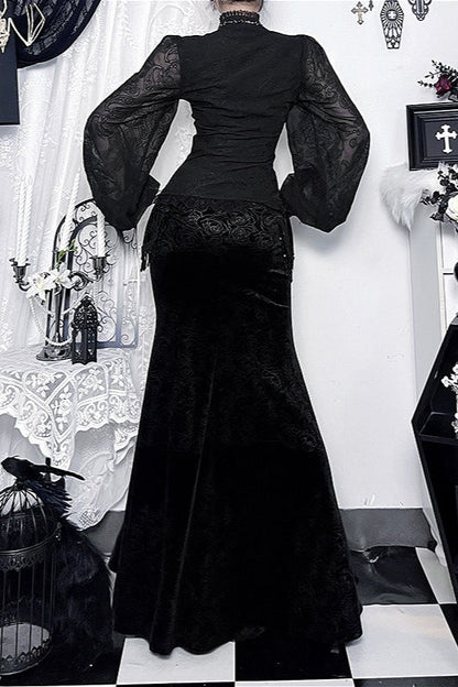 Gothic High Waist Irregular Skirt
