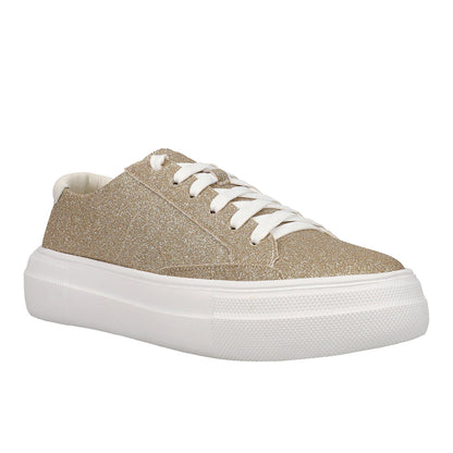 Glaring Glitter Lace Up Platform Sneakers