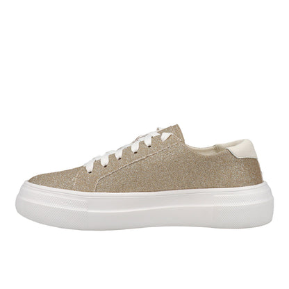 Glaring Glitter Lace Up Platform Sneakers