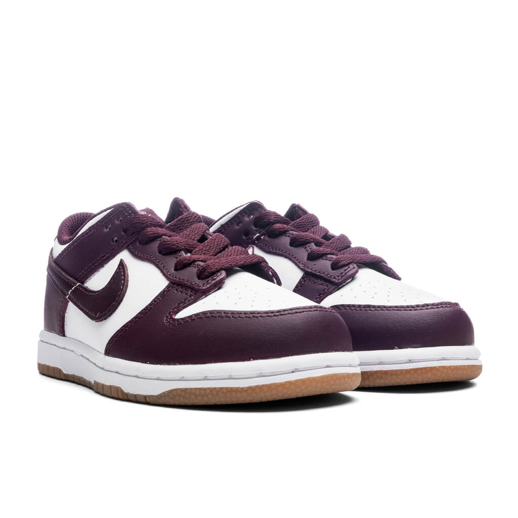 Dunk Low BP (PS) - White/Burgundy Crush/Gum Light Brown