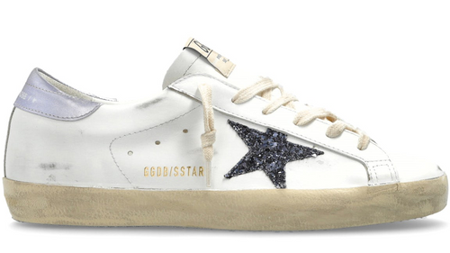 Golden Goose Super Star White Black Glicine (Women's)
