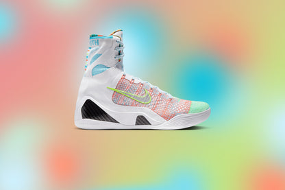 Kobe IX Elite High Protro 'What The Kobe?' - White/Reflective Silver/Chlorine Blue