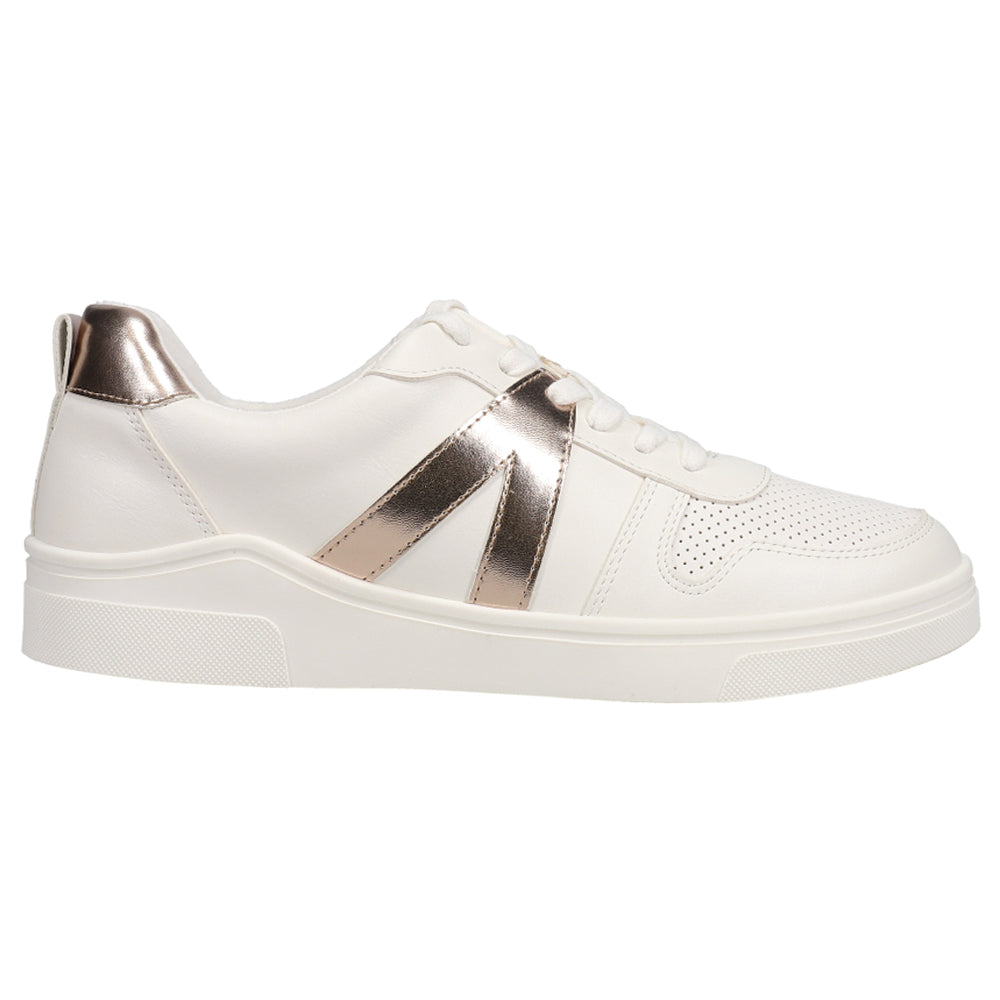 Alta Metallic Perforated Lace Up Sneakers