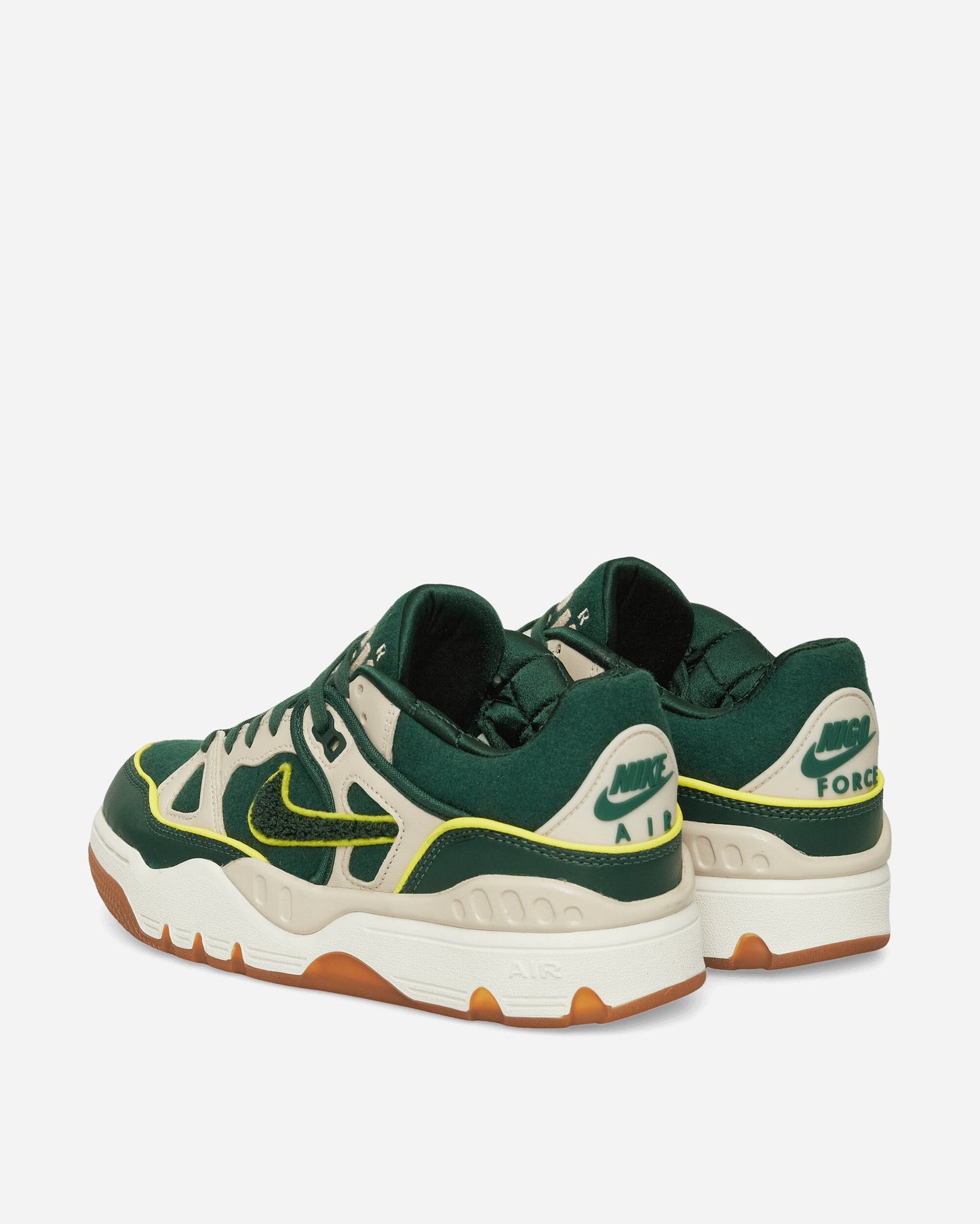 NIGO Air Force 3 Low Sneakers Forest Green / Oatmeal
