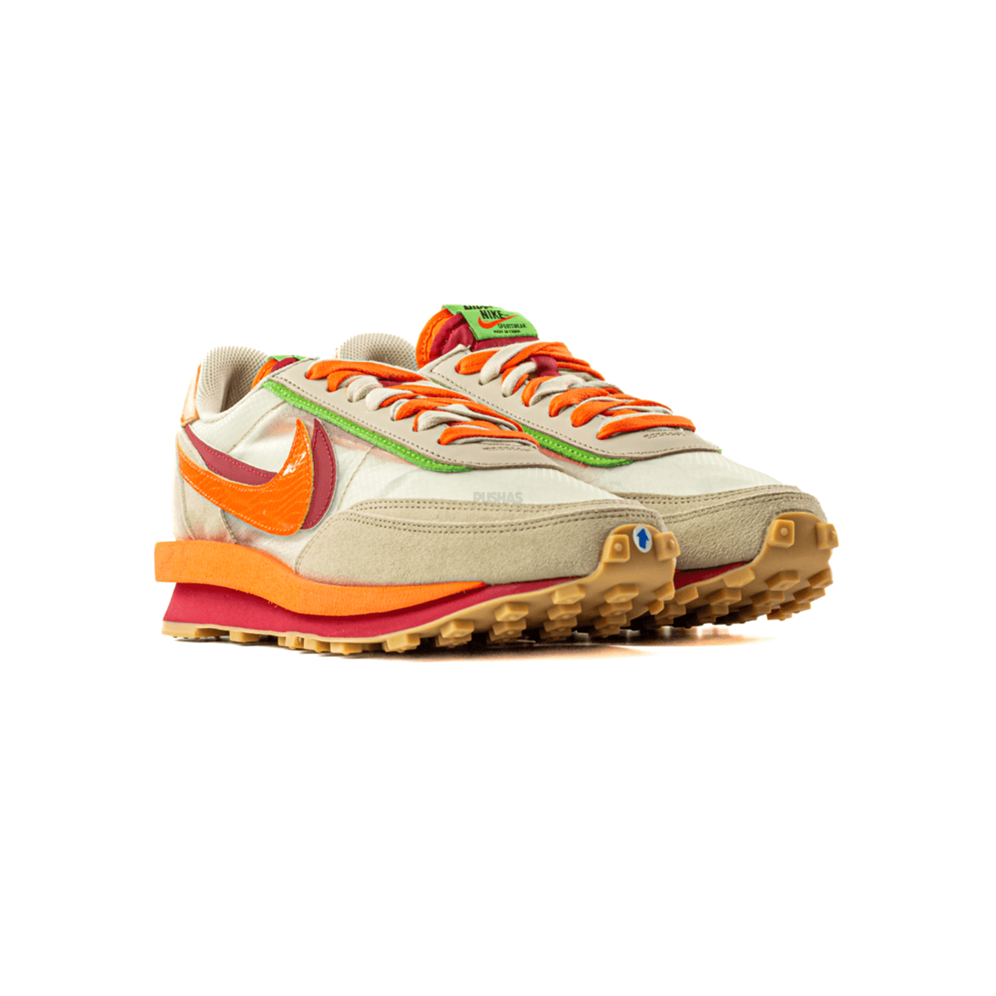 LD Waffle x CLOT x Sacai 'Net Orange Blaze' (2021)