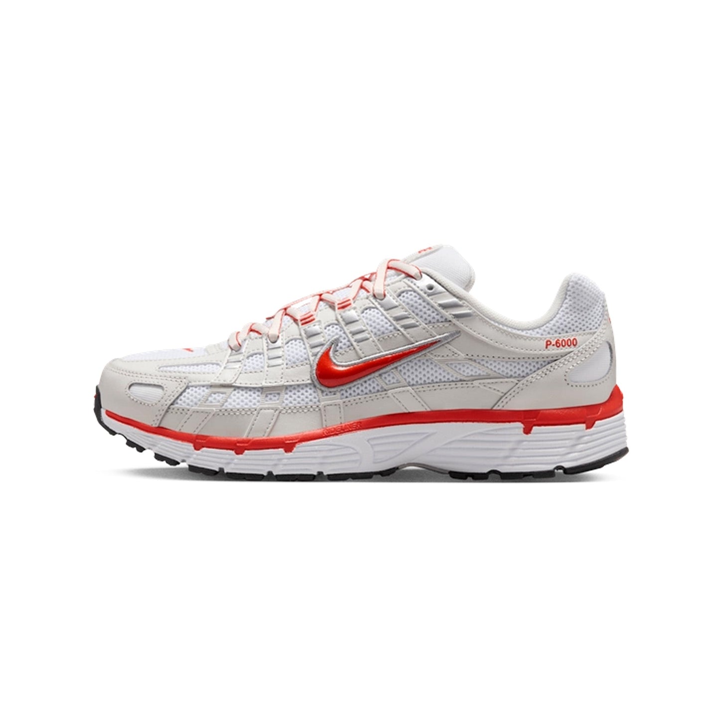 Nike P-6000 'White Platinum Tint Black Picante Red' Women's (2025)
