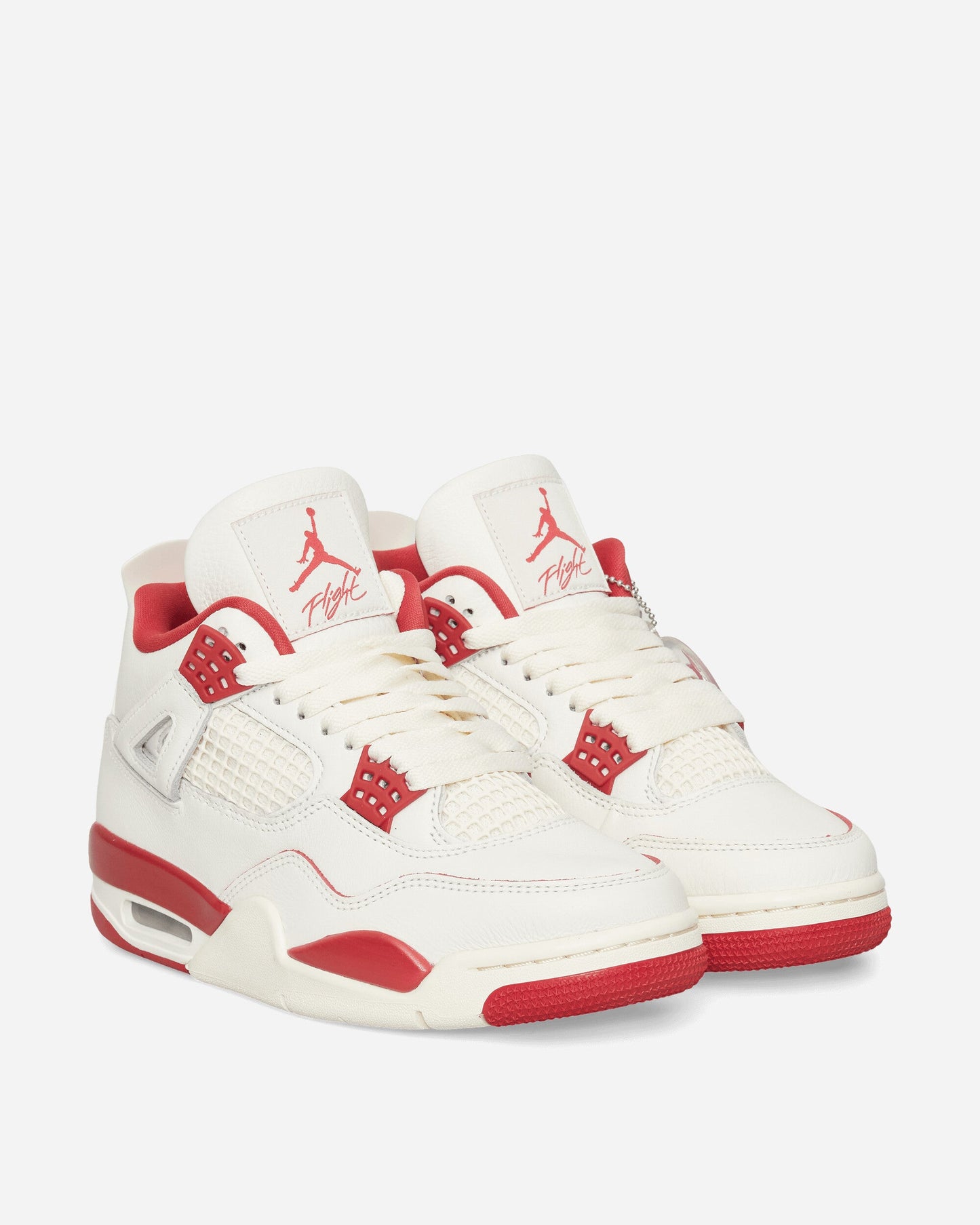 Women's Air Jordan 4 Sneakers Pale Ivory / Tough Red