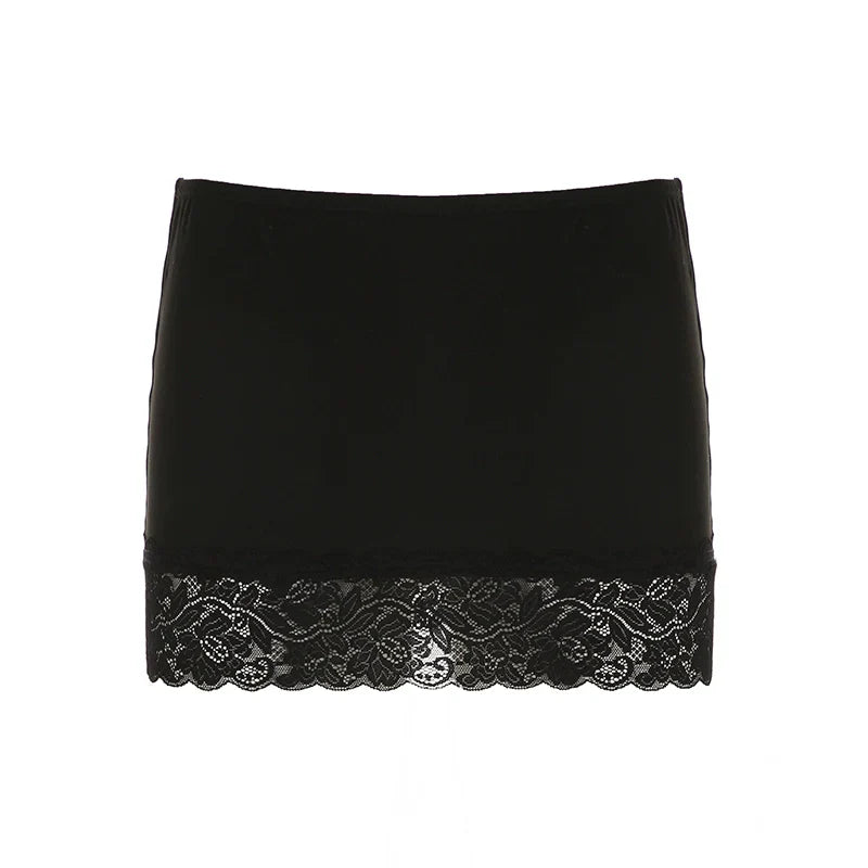 Adalae Bodycon Lace Mini Skirt