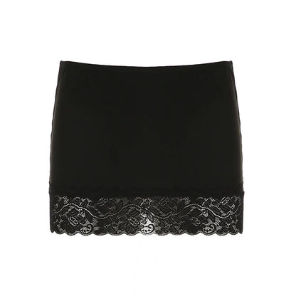 Adalae Bodycon Lace Mini Skirt