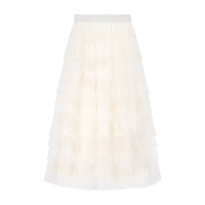 Lyrik Mesh A-Line Maxi Skirt