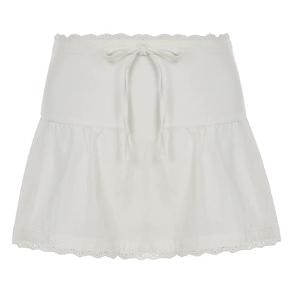Jenesis Lace Bow Mini Skirt