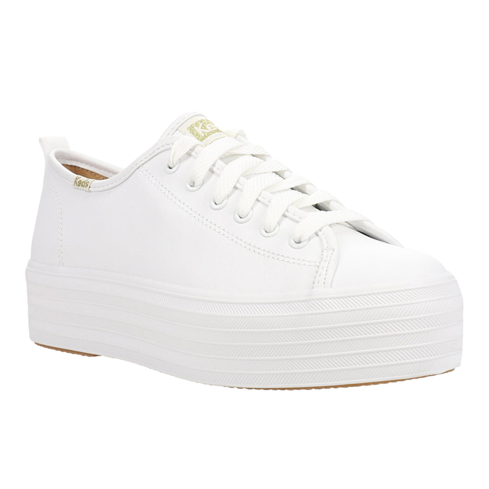 Triple Up Leather Lace Up Sneakers