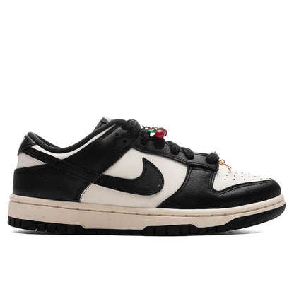 Women's Dunk Low 'Panda Cherry Charm' - Sail/Black/Pale Ivory/Metallic Gold