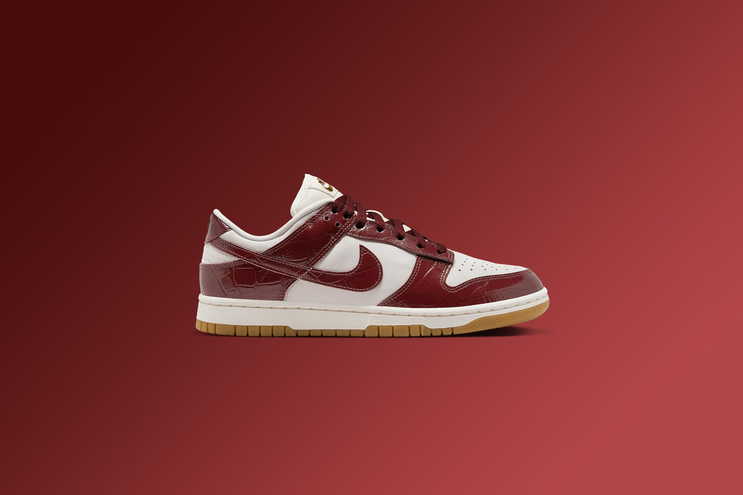 Women's Dunk Low LX 'Team Red Croc' - Phantom/Dark Team Red/Sail