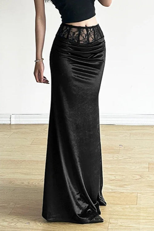 Halloween Lace Patchwork Skirt