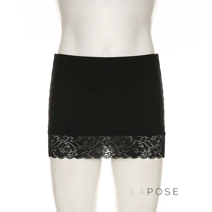 Adalae Bodycon Lace Mini Skirt