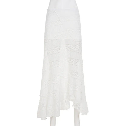 Alianny Eyelet Lace Midi Skirt