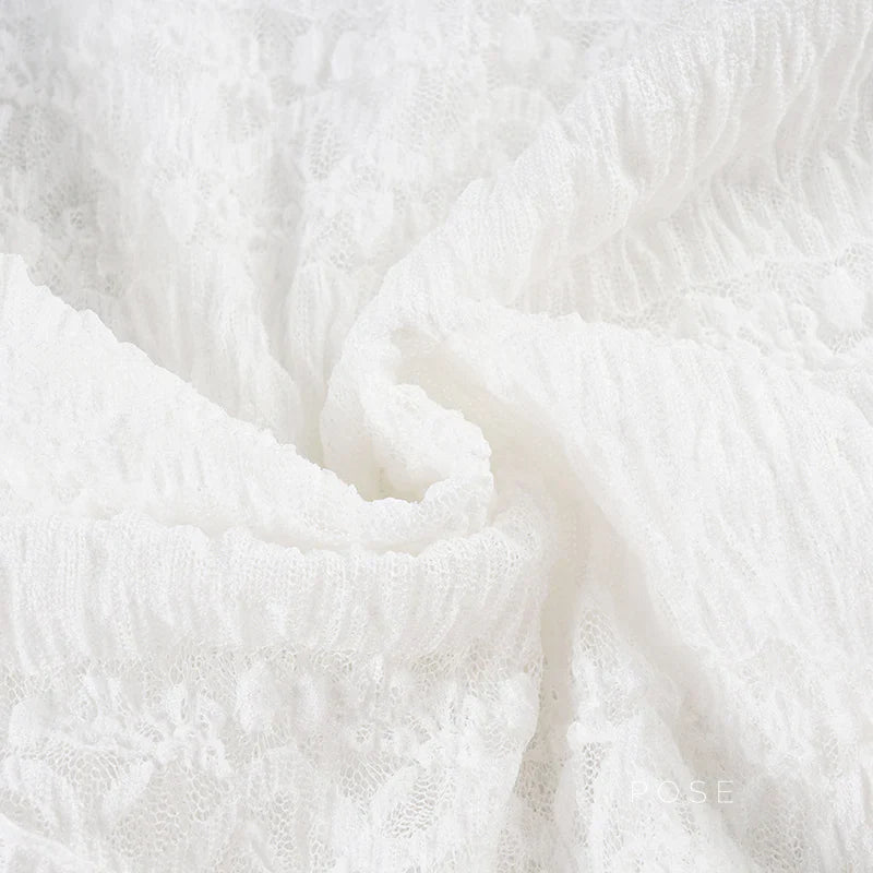 Alianny Eyelet Lace Midi Skirt