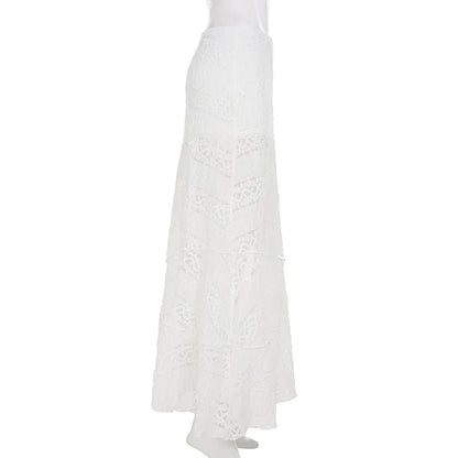 Alianny Eyelet Lace Midi Skirt
