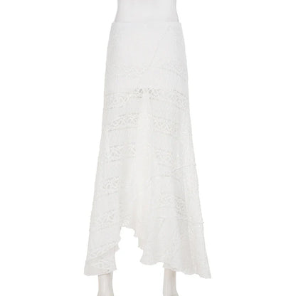 Alianny Eyelet Lace Midi Skirt