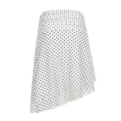 Izel Polka Dot Mesh Midi Skirt