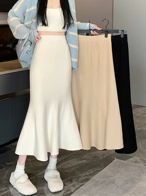 Janyla Knit Fishtail Skirt