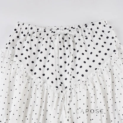 Leeanna Layered Polka Dot Skirt