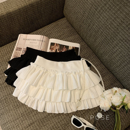 Sania A-Line Tiered Mini Skirt