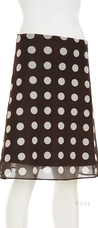 Sia Polka Dot Mesh Skirt