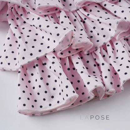 Ziona Polka Dot Ruffle Mini Skirt