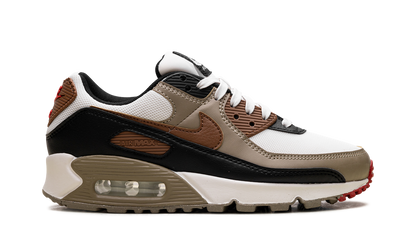 Air Max 90 WMNS "Phantom Black Fire Red Light British Tan" DH8010 005