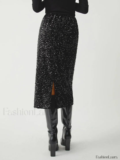 Sequined Charming Midi Skirt