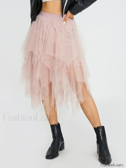 Tulle Multi-Layer Mesh Skirt
