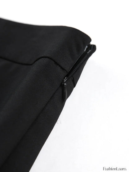 Two Tone Graceful Pleated Long Skirt